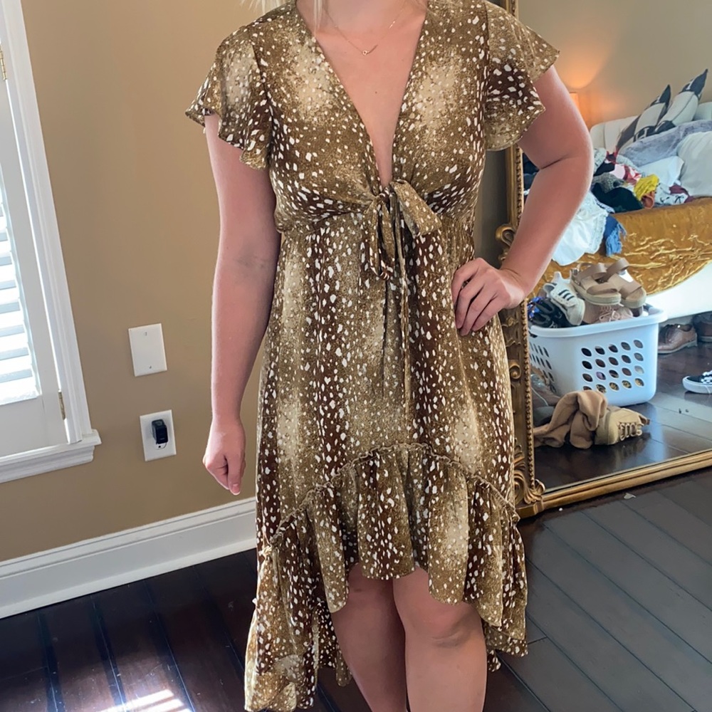 Deer fawn print high low